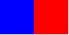 A solid blue and red rectangle side-by-side.